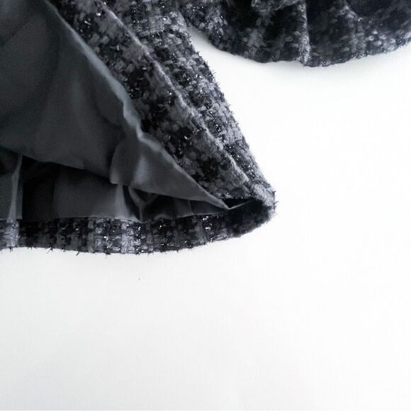 Mossimo Jacket Houndstooth Women's M Black Gray Silver Plaid Twill Blazer Lined - Picture 4 of 9